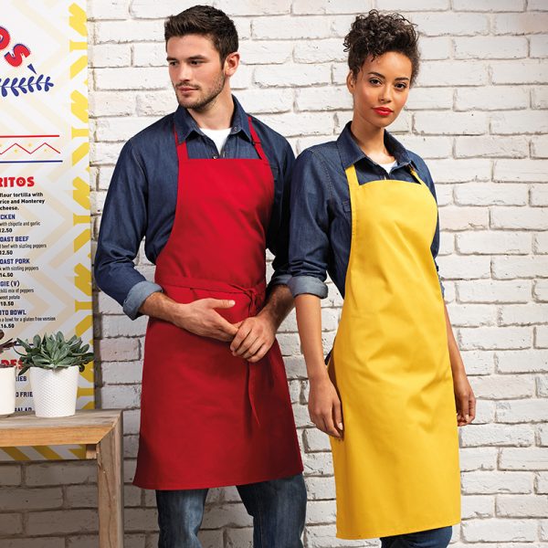 Colours bib apron without pocket